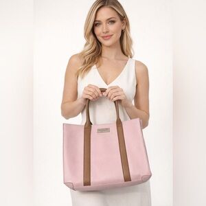 Jones New York-Pink and Brown Handbag